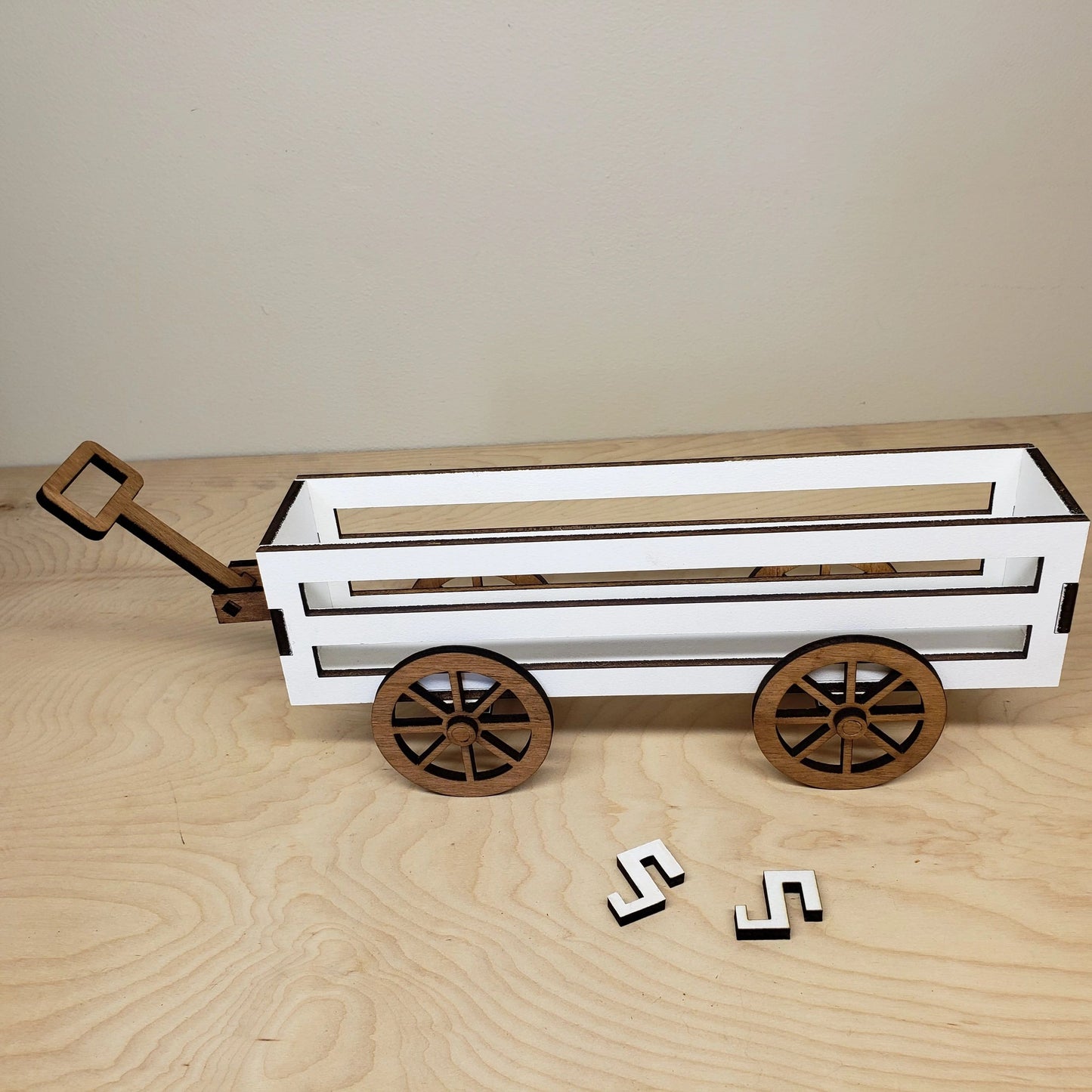 Rustic Wood Wagon for Interchangeable Wagon Inserts or Any Home Decor