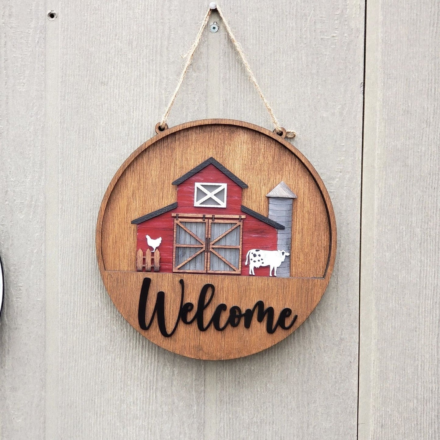 12" Welcome Interchangeable Sign Inserts- Seasonal Spring/Farmhouse Door Hanger