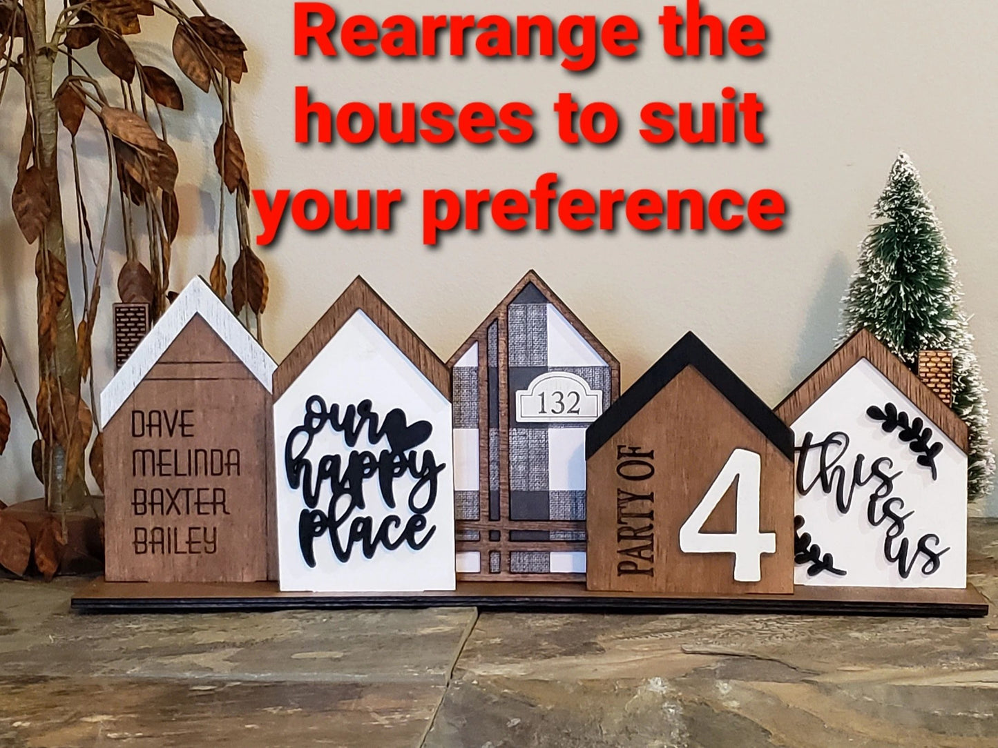 Personalized Standing House Sets