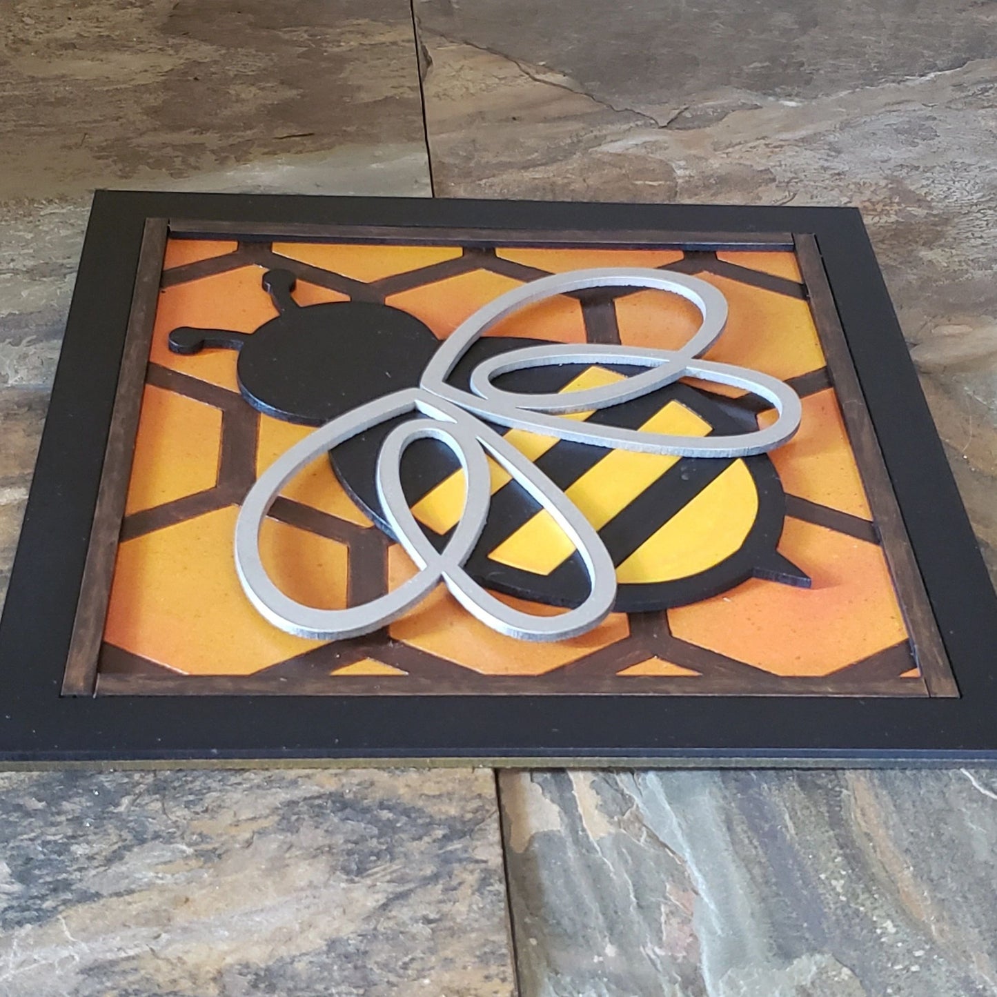 Bee and Honeycomb Wall Sign