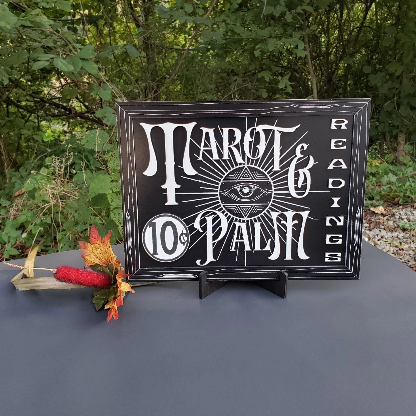 Tarot and Palm Readings Sign - Halloween Sign - Vintage Mystic Sign