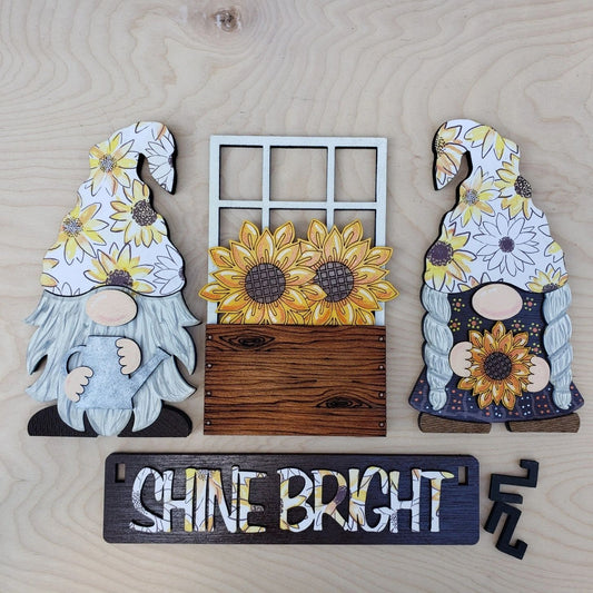 Sunflower Gnomes Shine Bright Interchangeable Set