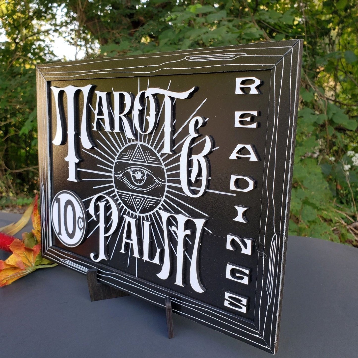 Tarot and Palm Readings Sign - Halloween Sign - Vintage Mystic Sign