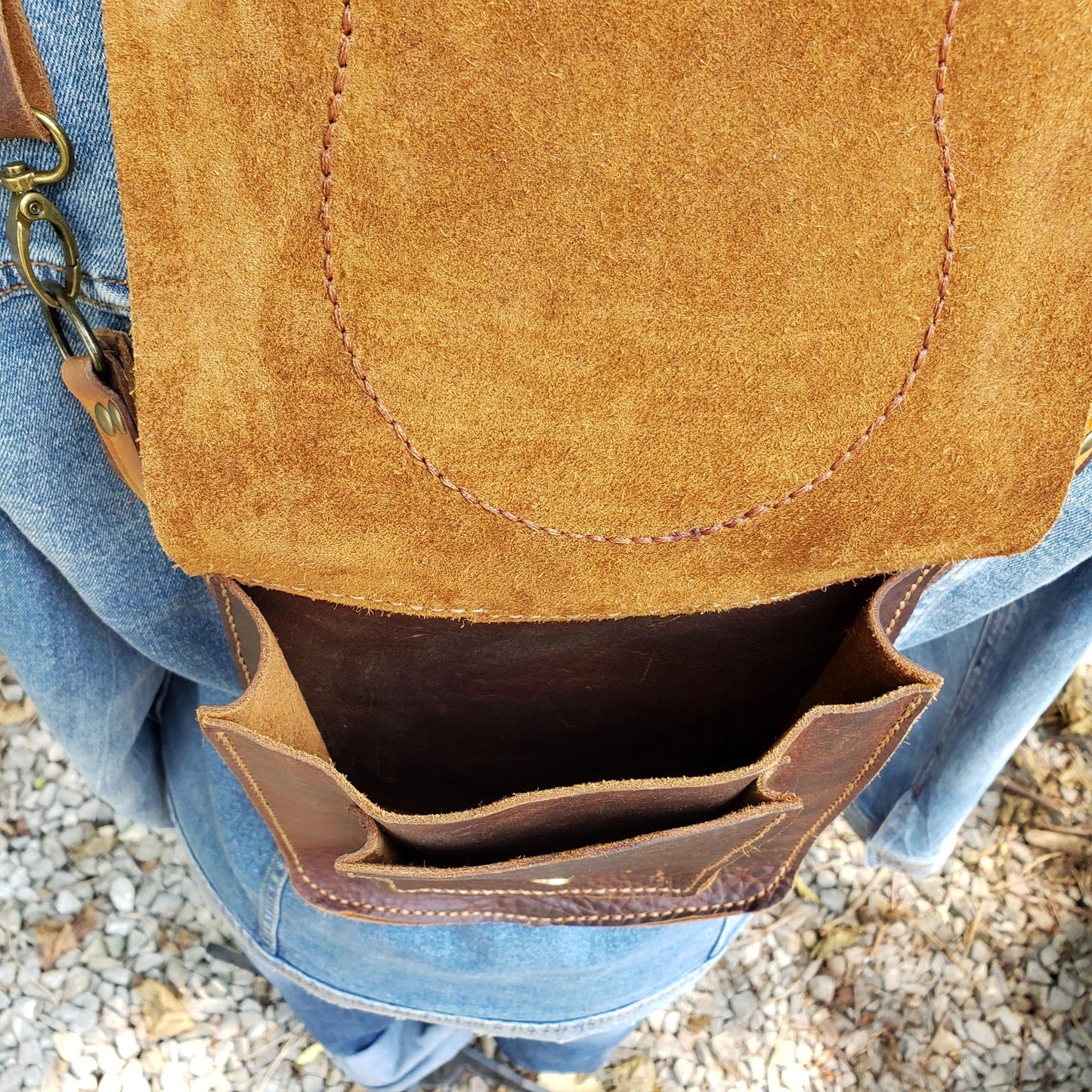 Grateful Sunflower Leather Backpack/ Crossbody