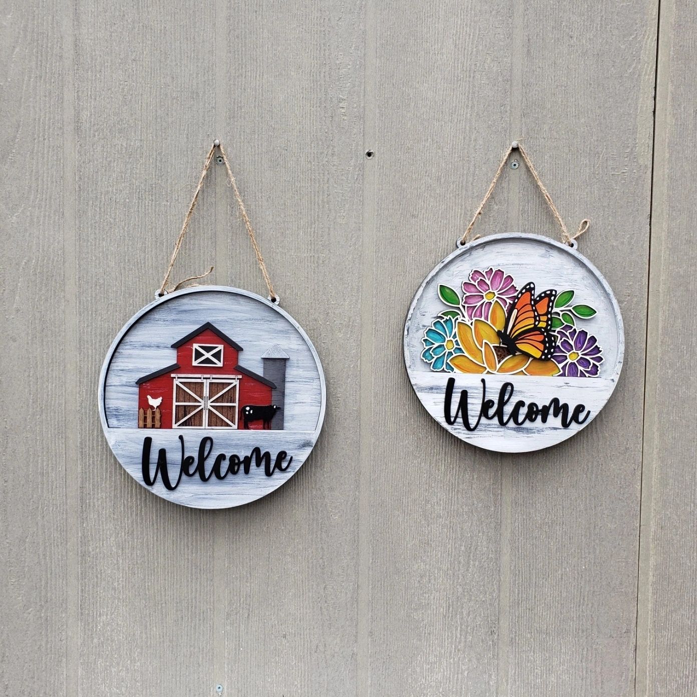 12" Welcome Interchangeable Sign Door Sign Wall Decor