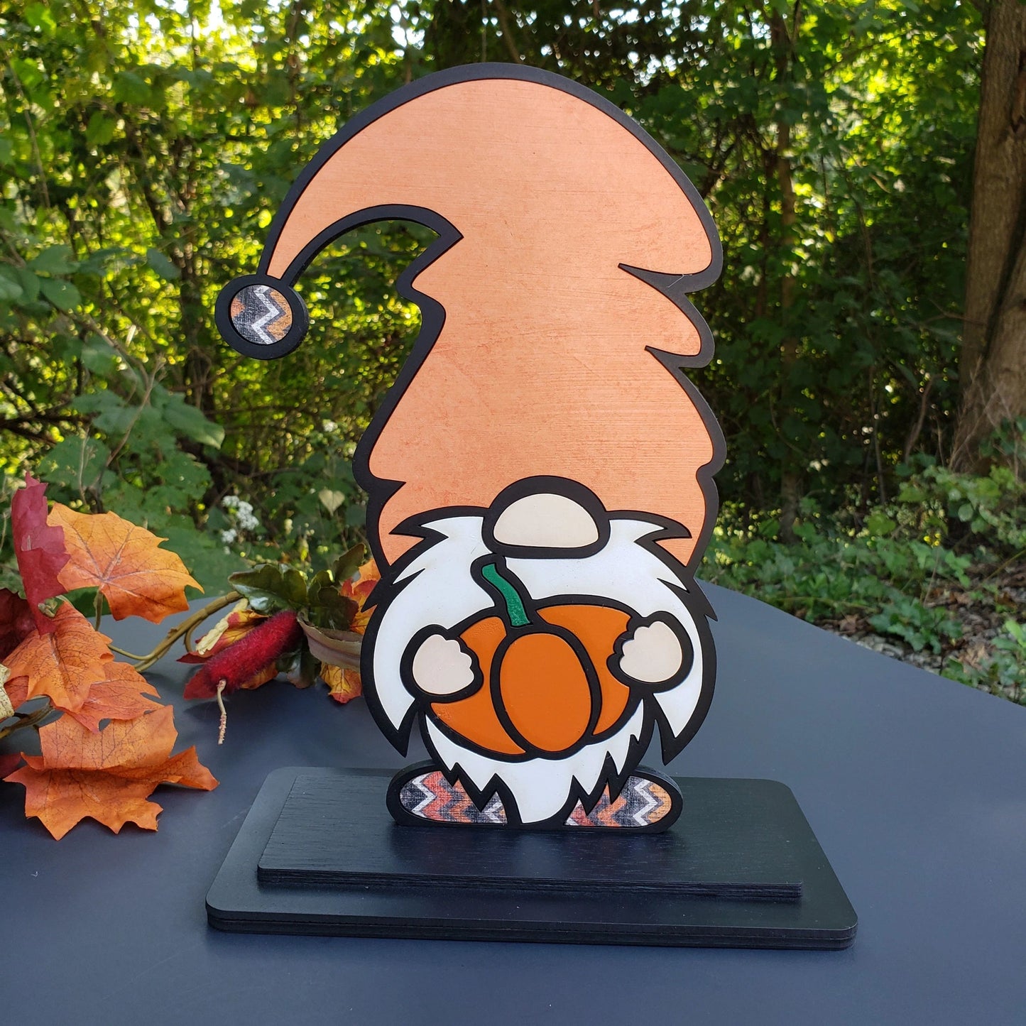 Gnome Holding Pumpkin with a Stand, Fall Decor, Fall Gnome, Pumpkin, Cute Gnome, Fall, Autumn, Thanksgiving