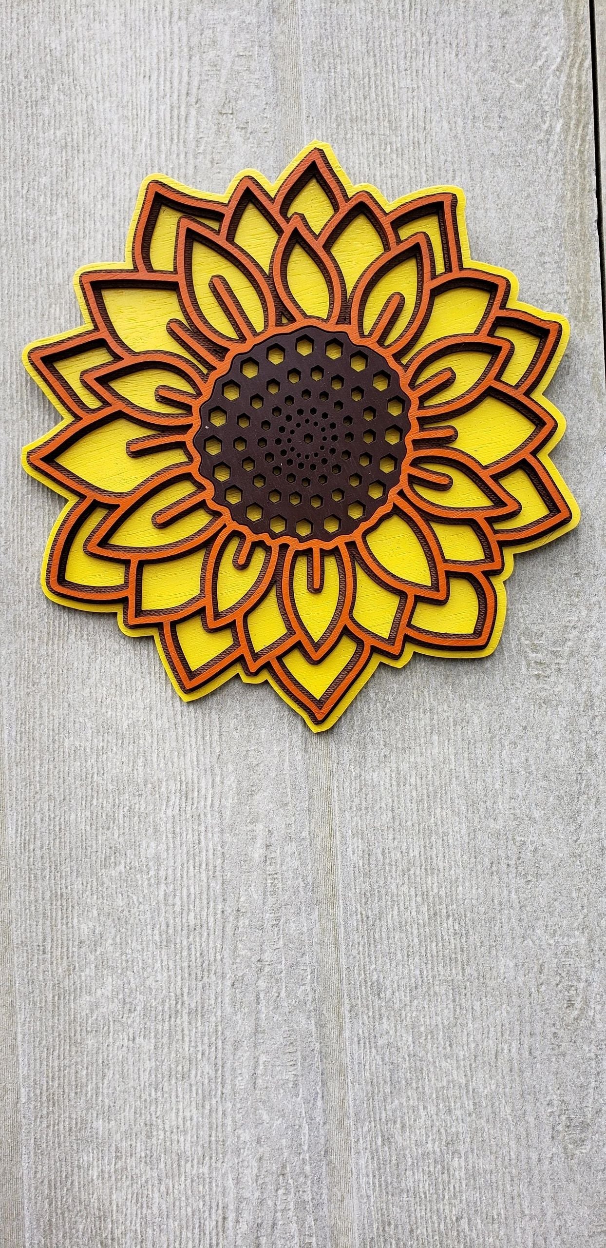 3D Sunflower Wall Art