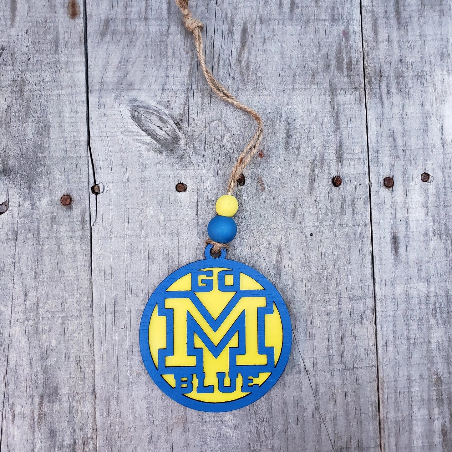 Go Blue Michigan Christmas Ornament