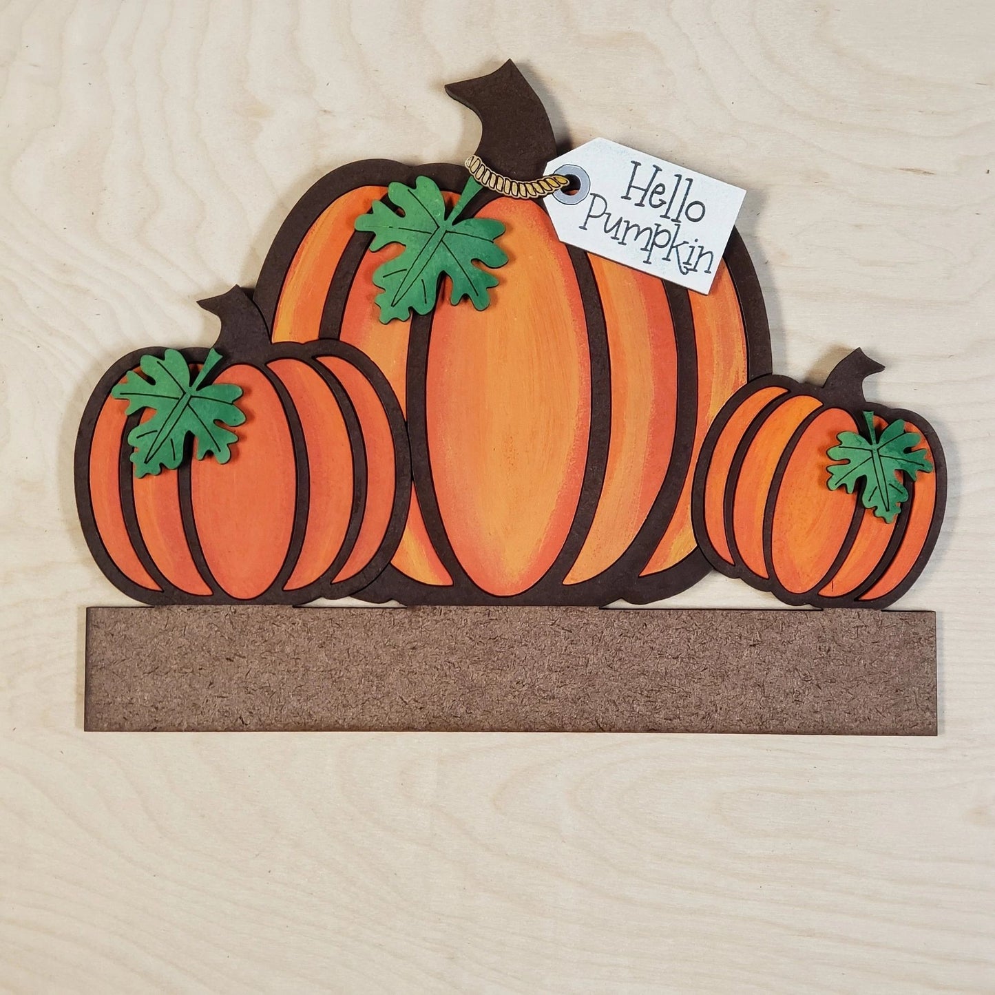 12" Welcome Interchangeable Sign Inserts- Fall Pumpkin Door Hanger