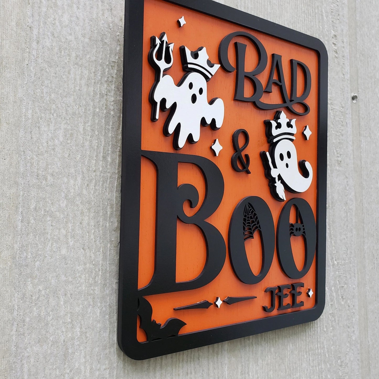 Bad and BOOjee Halloween Sign Home Decor