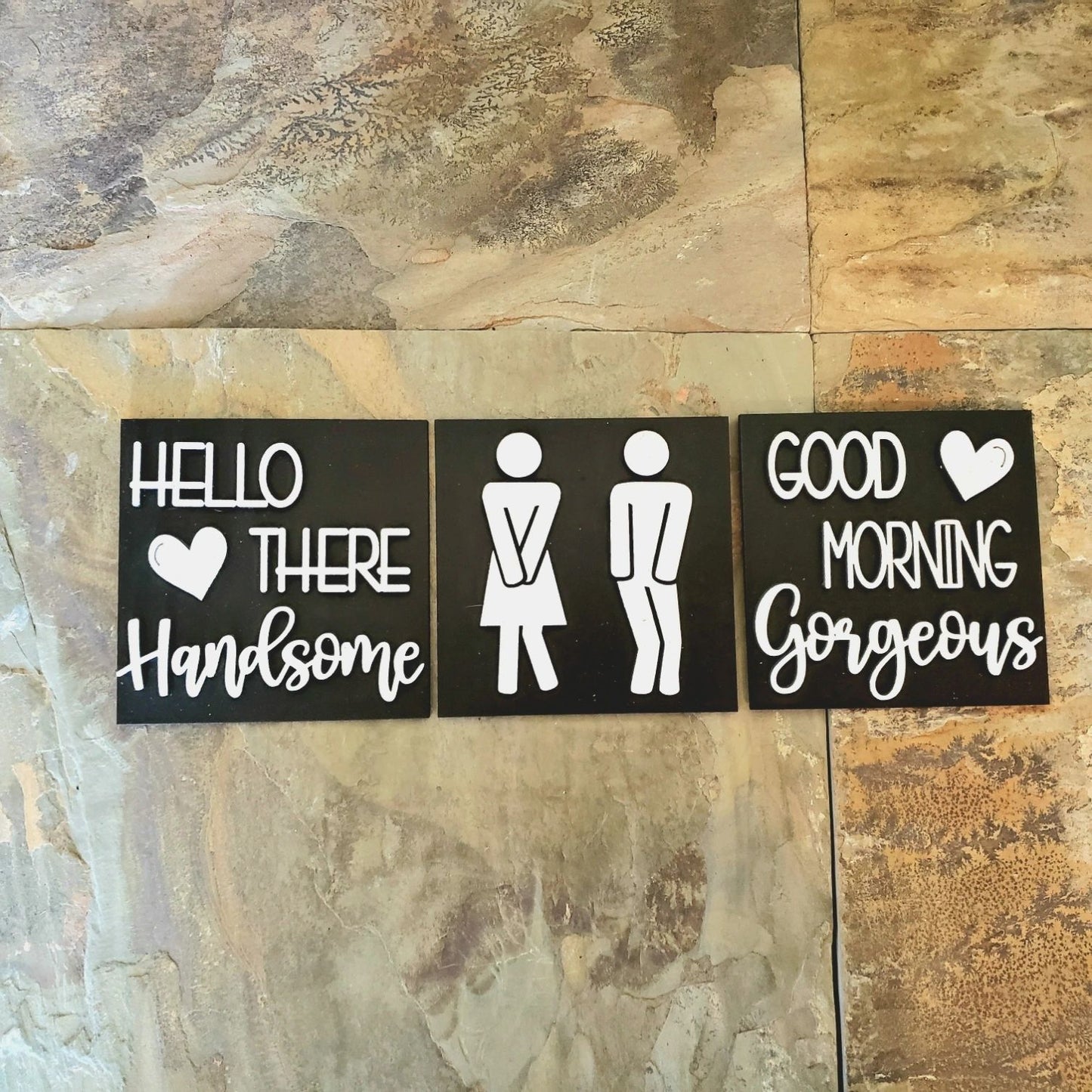 Bathroom Hello Gorgeous Funny Interchangeable Tiles