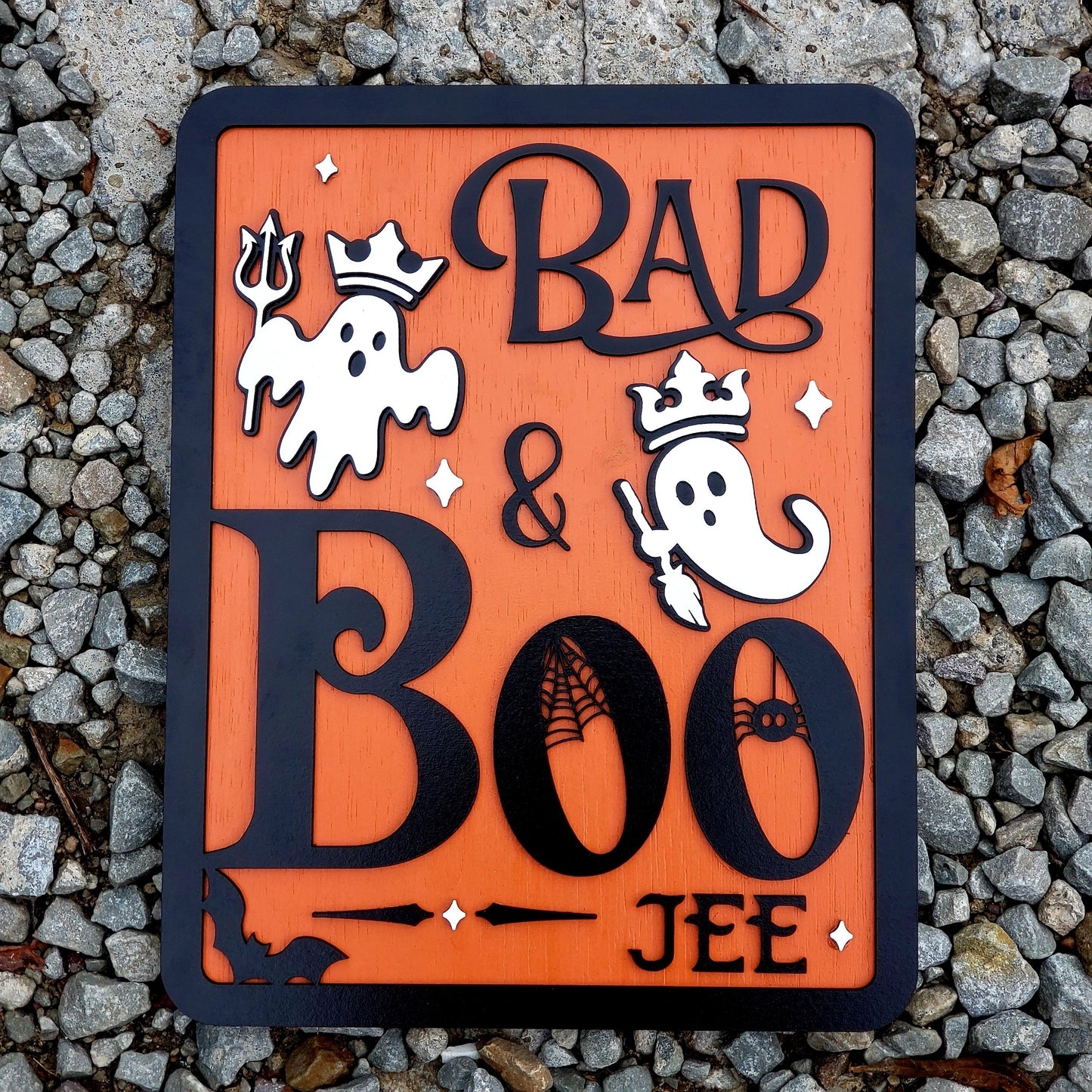 Bad and BOOjee Halloween Sign Home Decor