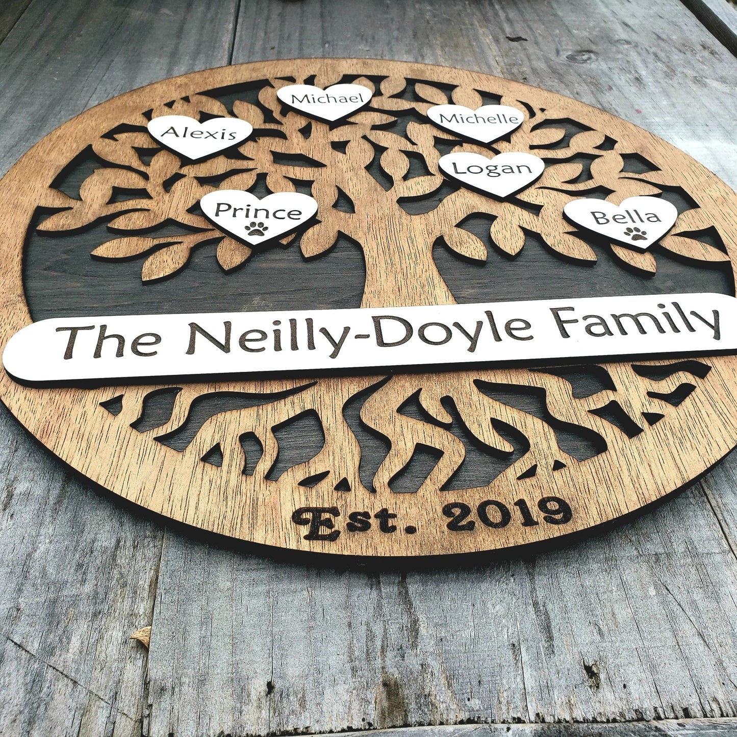 Family Tree wall sign, Personalized Family Tree Art