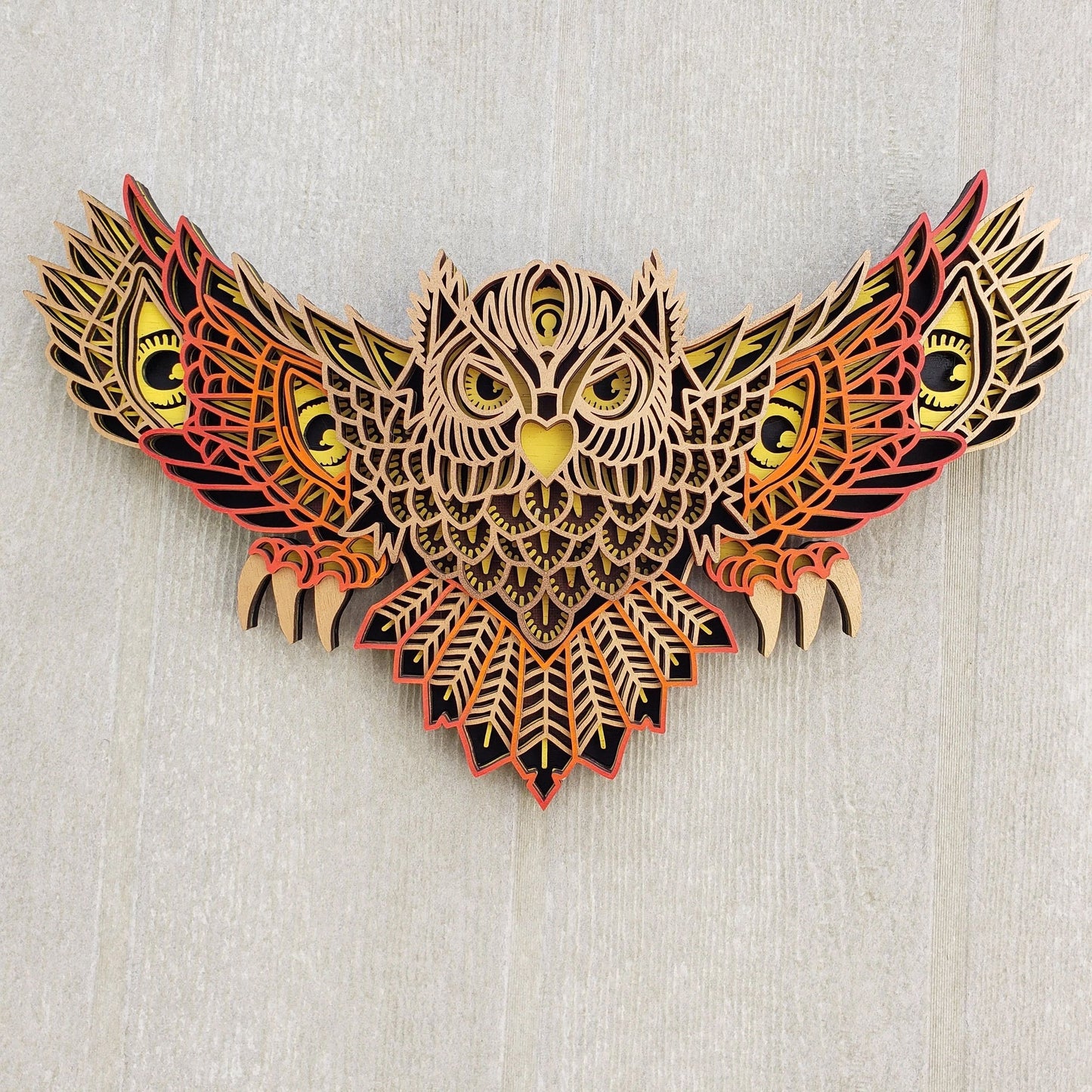 3D All-Seeing Owl Wall Art