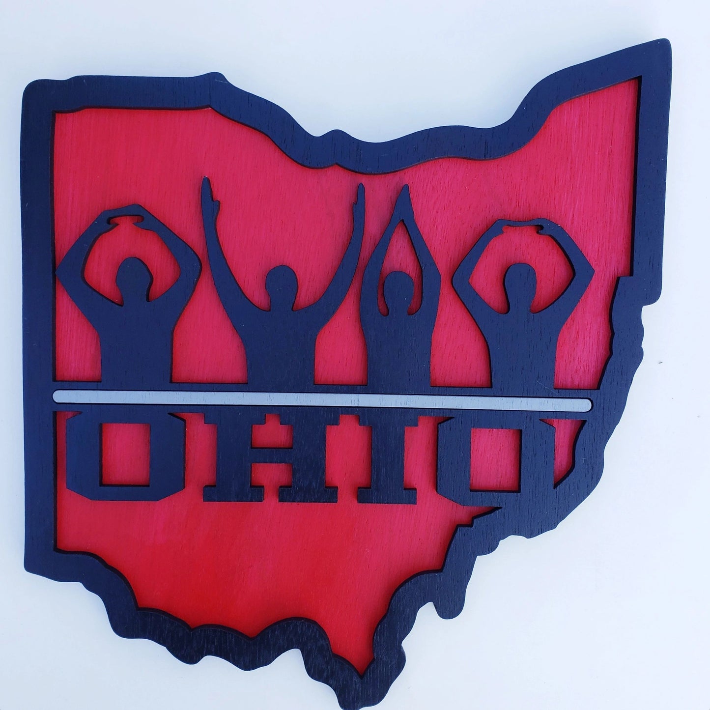 Ohio State Wall Sign, O-H-I-O Sign