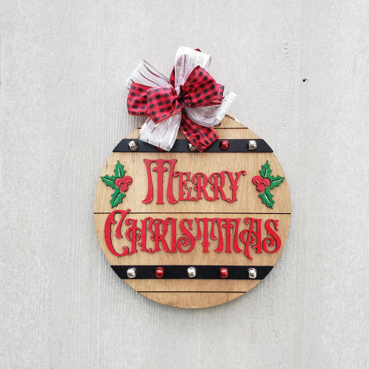 Merry Christmas, Wall Sign, Christmas Decor, Jingle Bells