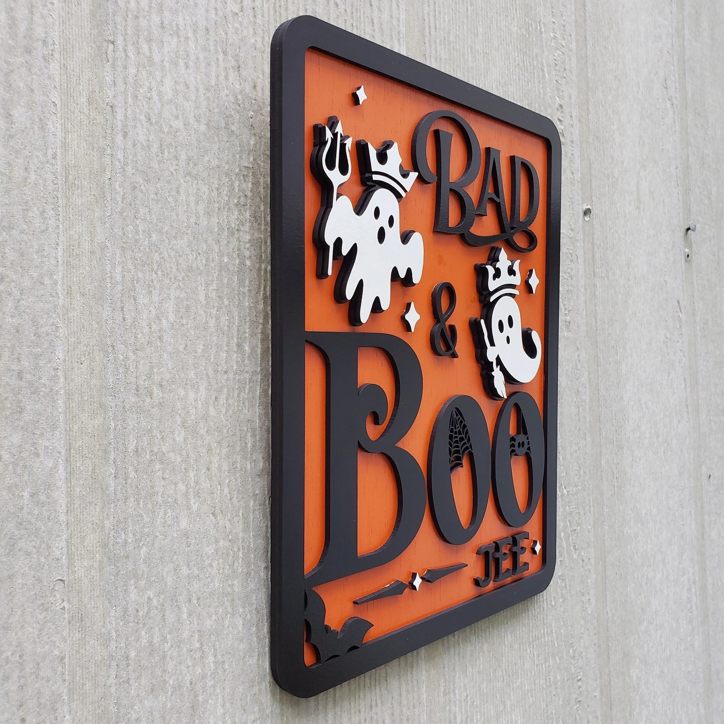 Bad and BOOjee Halloween Sign Home Decor