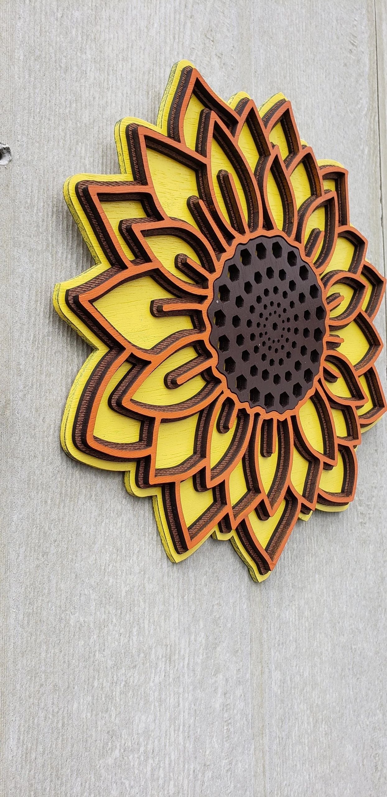 3D Sunflower Wall Art