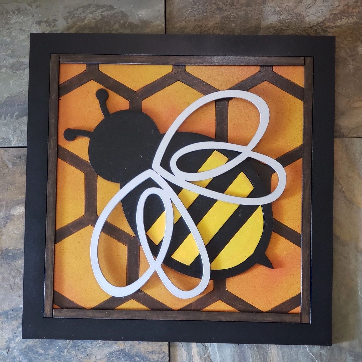 Bee and Honeycomb Wall Sign