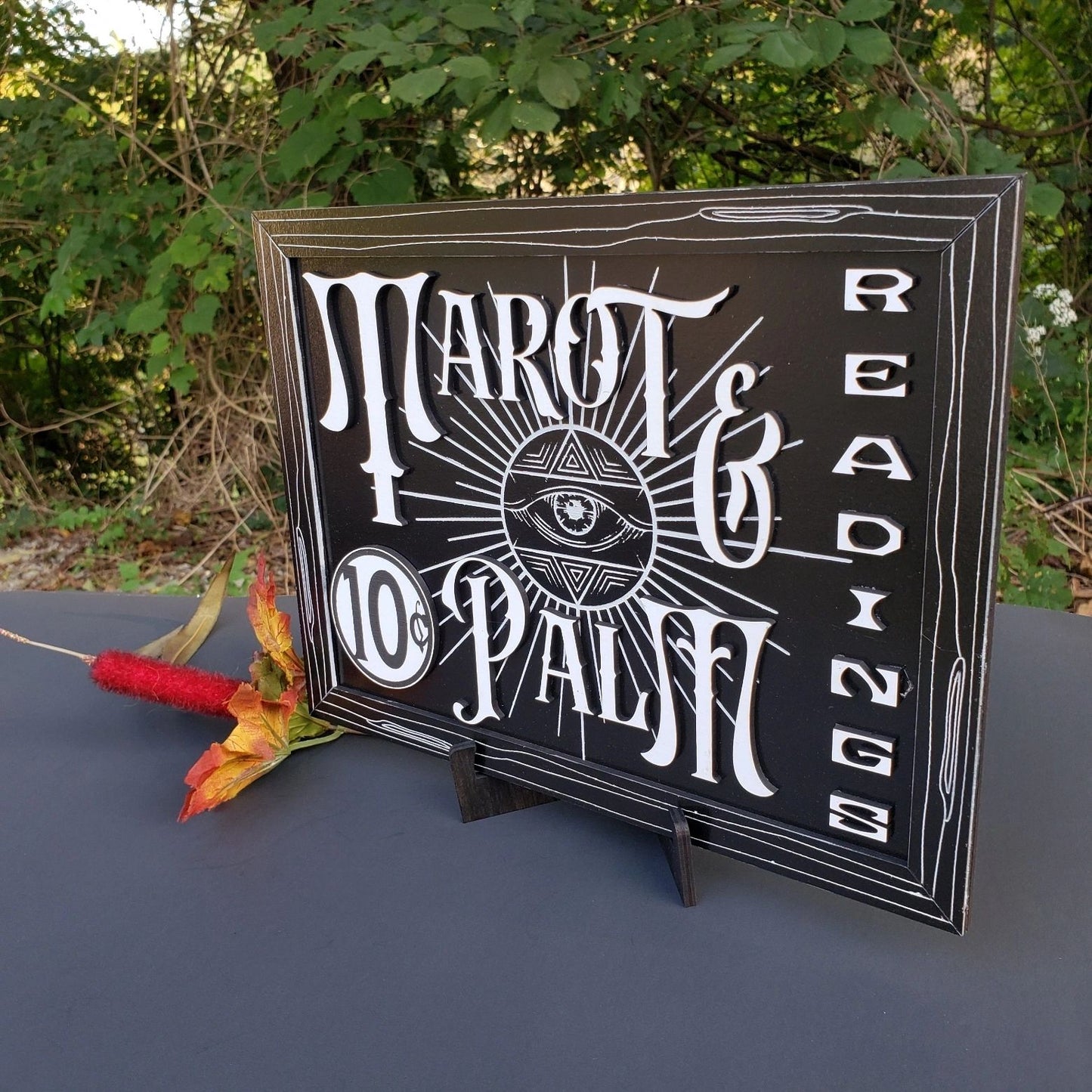 Tarot and Palm Readings Sign - Halloween Sign - Vintage Mystic Sign