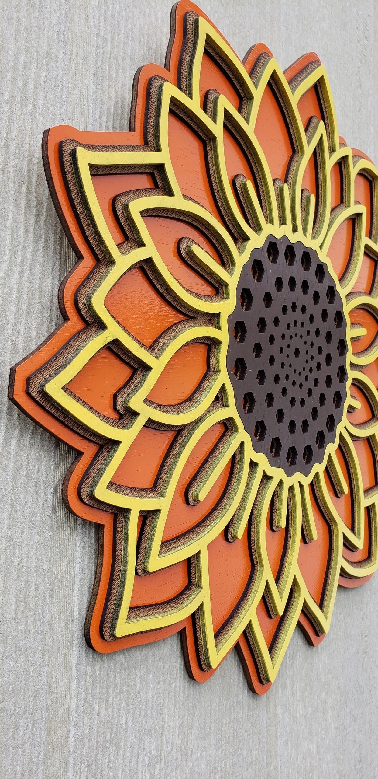 3D Sunflower Wall Art