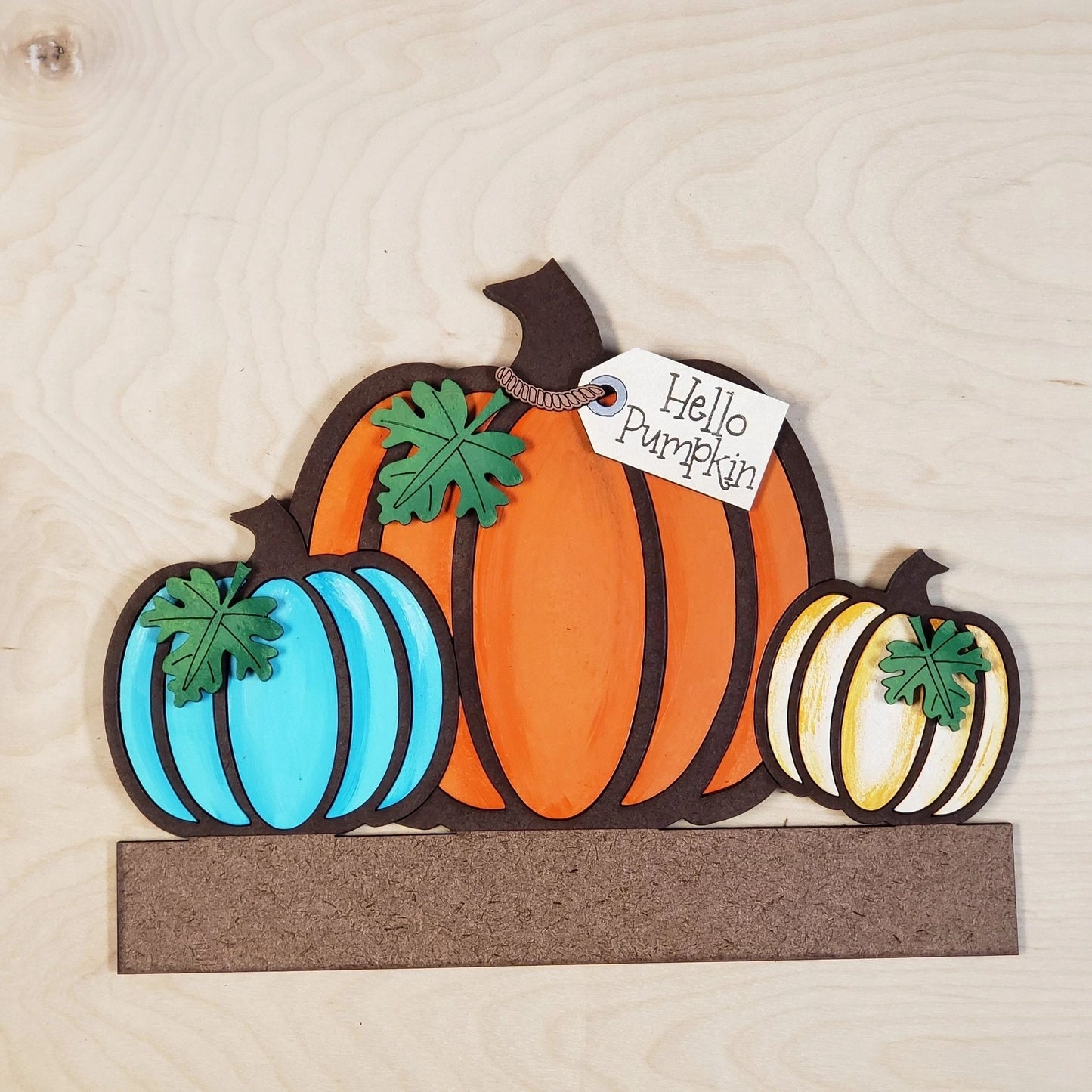 12" Welcome Interchangeable Sign Inserts- Fall Pumpkin Door Hanger