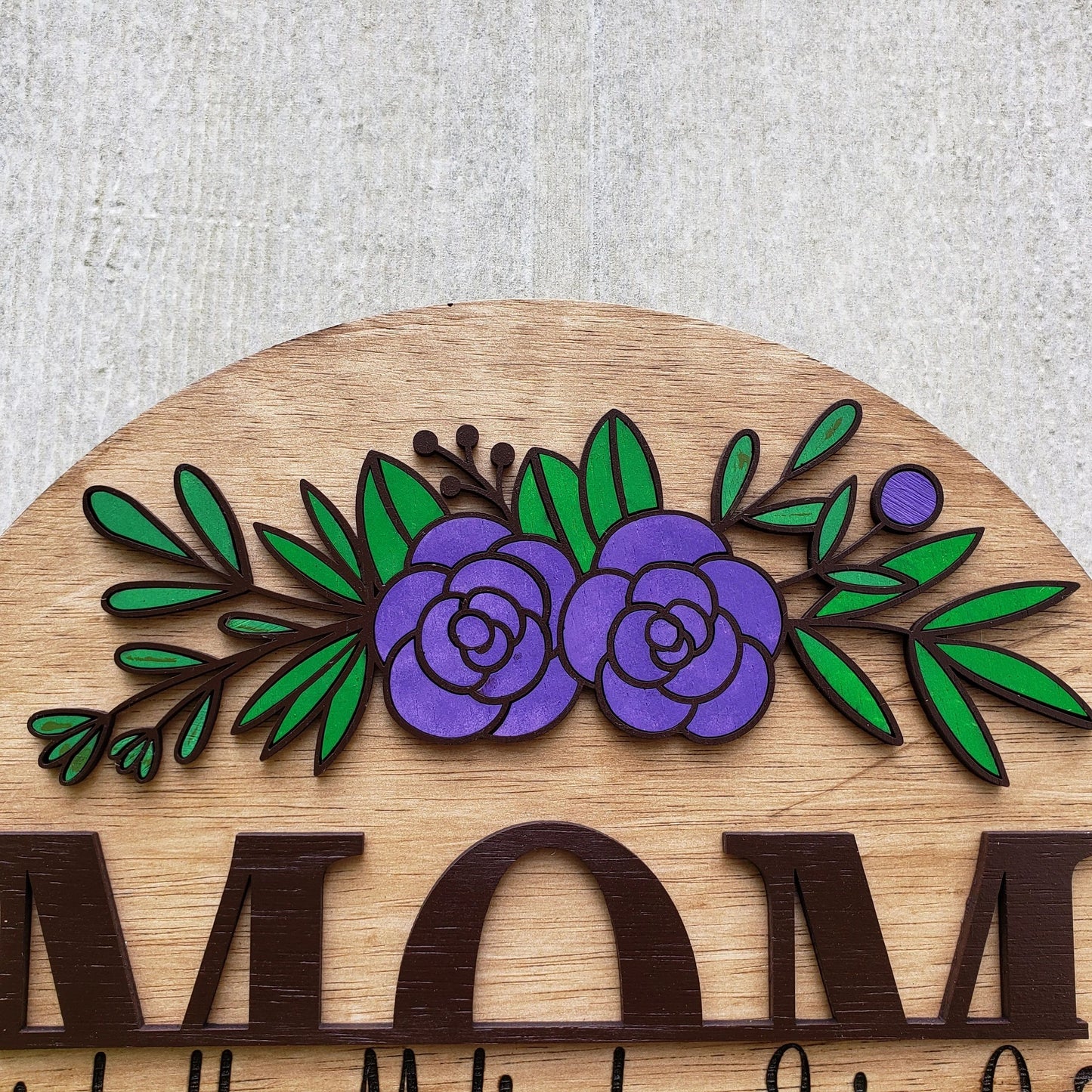 Mom with Custom Names and Birthdates, Engraving Wall Art, Mother's Day Gift