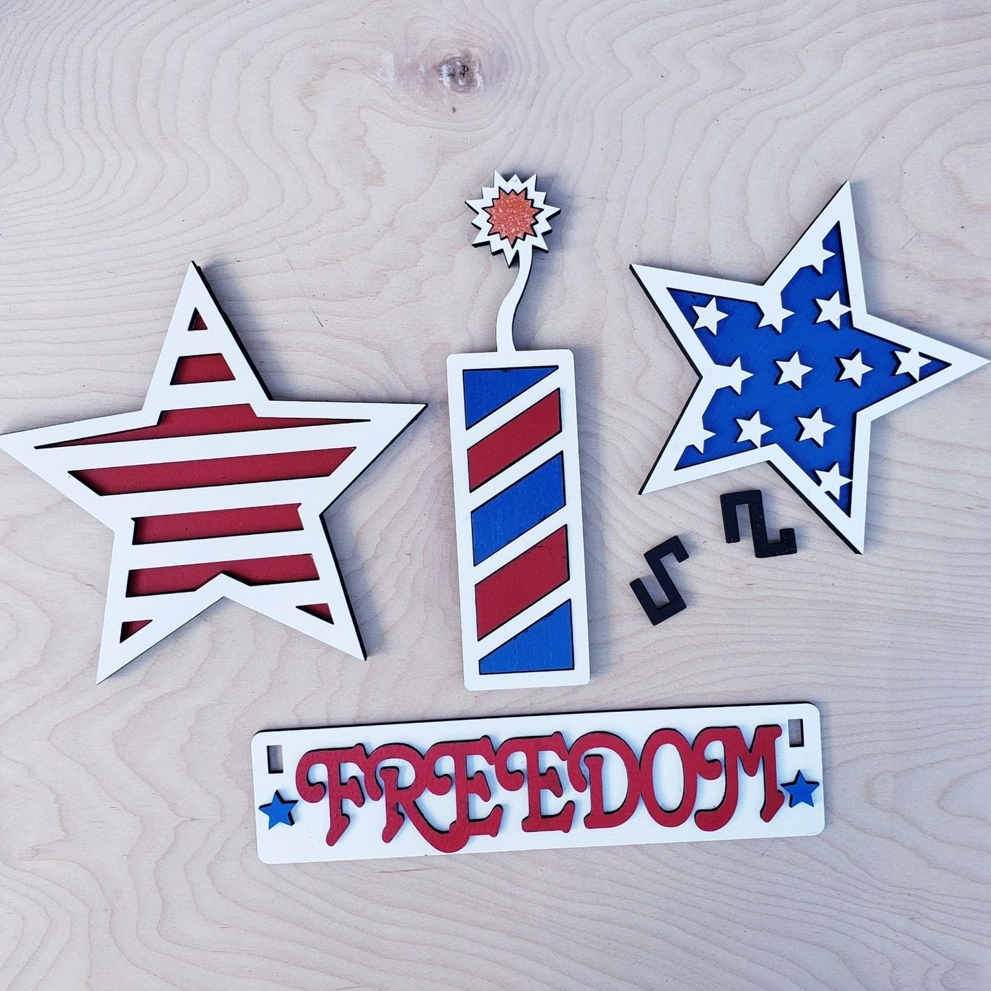 Freedom Stars Firecracker July 4th Interchangeable Set