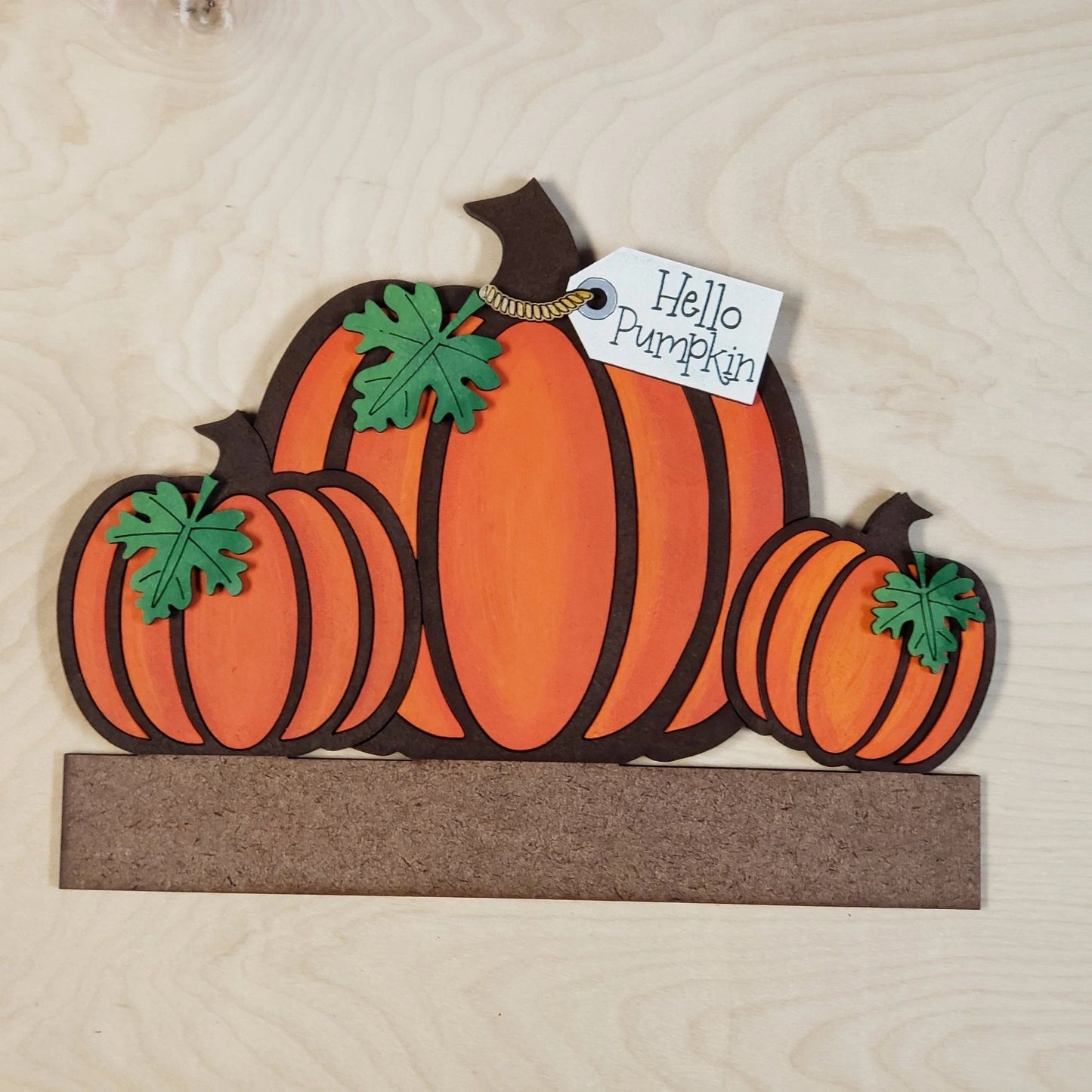 12" Welcome Interchangeable Sign Inserts- Fall Pumpkin Door Hanger