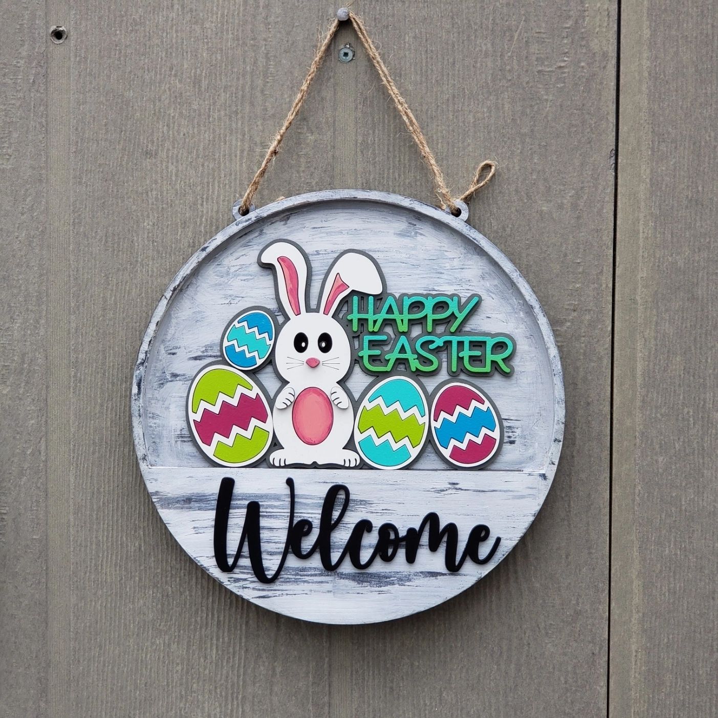 12" Welcome Interchangeable Holiday Sign Inserts- Easter Door Hanger