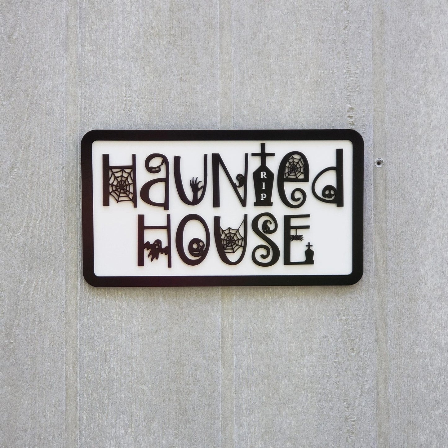 Haunted House Halloween Wall Sign