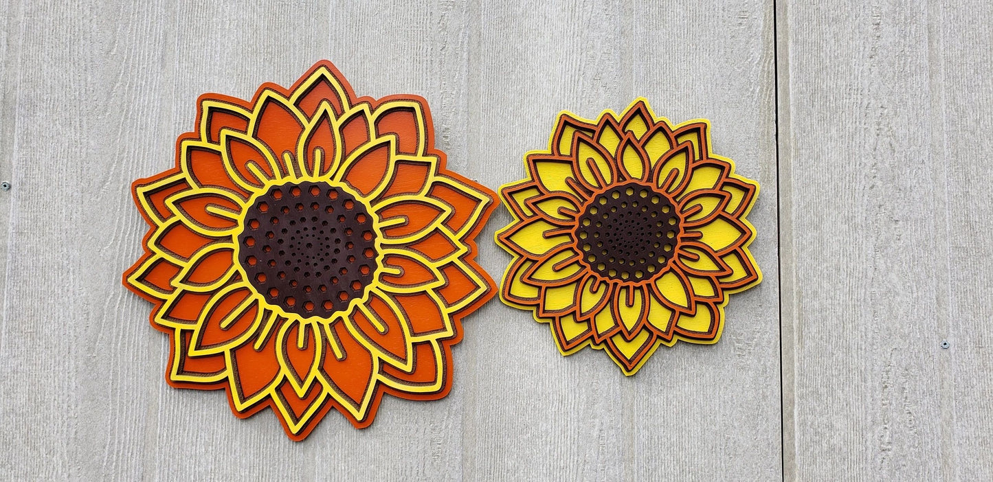 3D Sunflower Wall Art