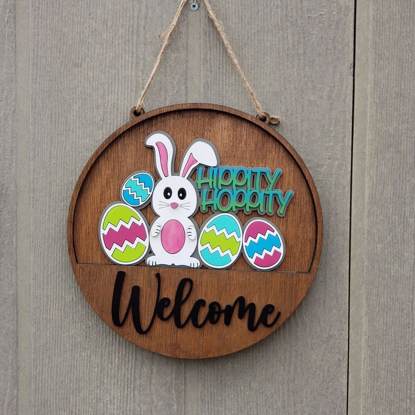 12" Welcome Interchangeable Holiday Sign Inserts- Easter Door Hanger