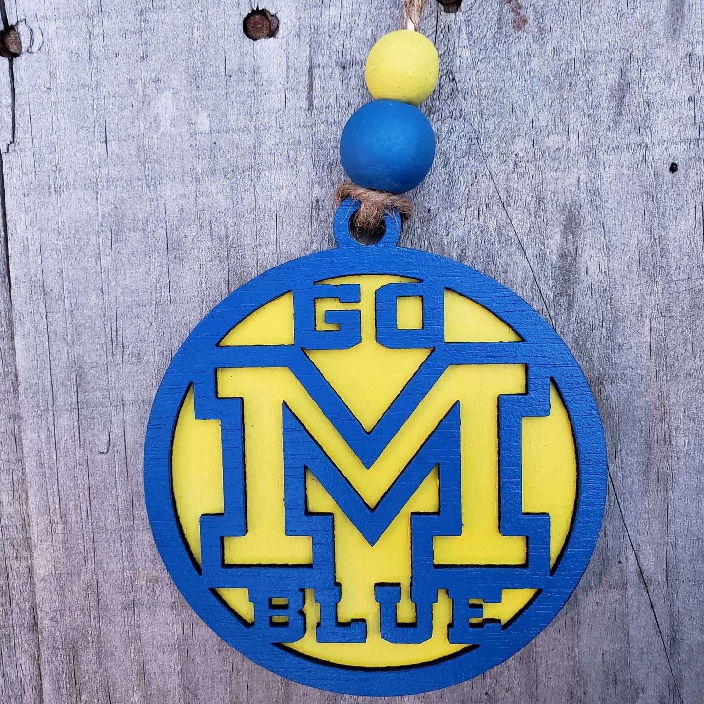 Go Blue Michigan Christmas Ornament