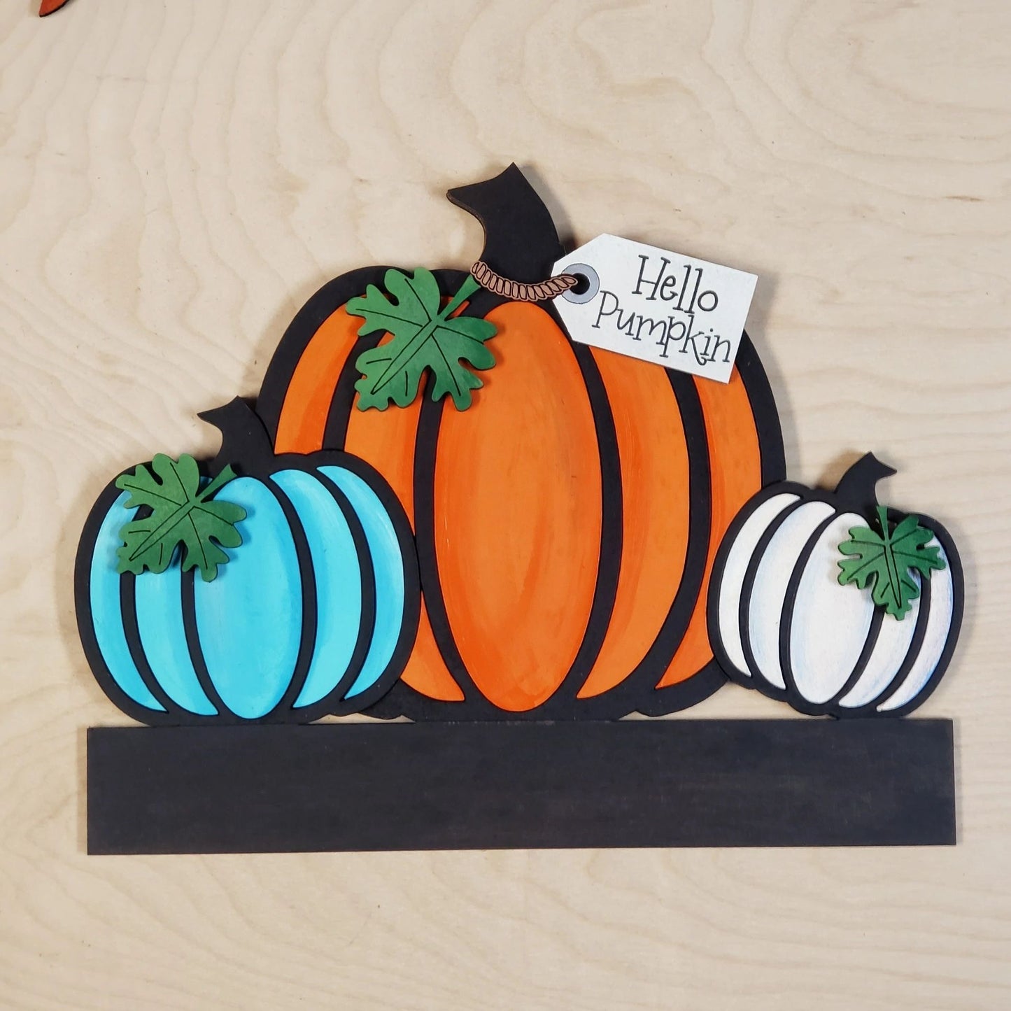 12" Welcome Interchangeable Sign Inserts- Fall Pumpkin Door Hanger