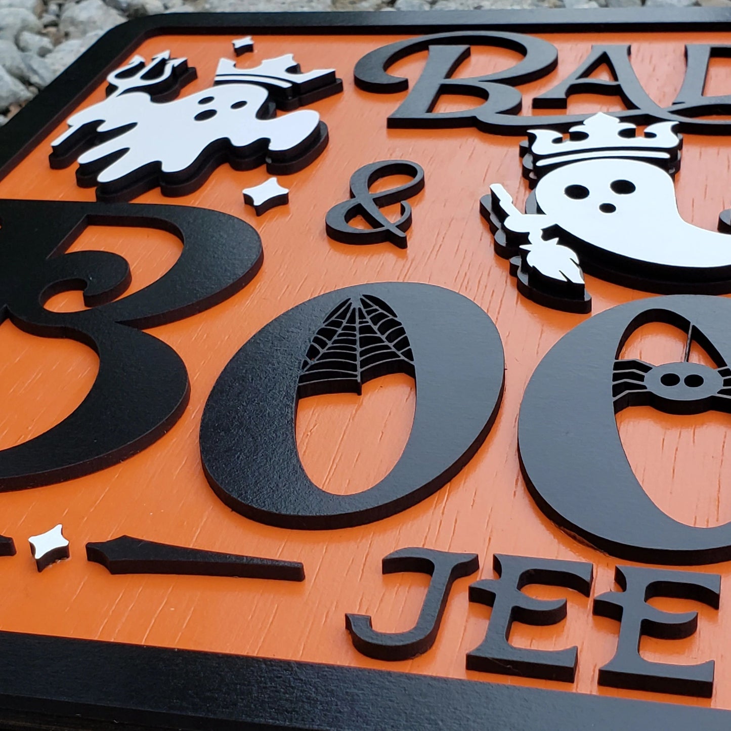 Bad and BOOjee Halloween Sign Home Decor