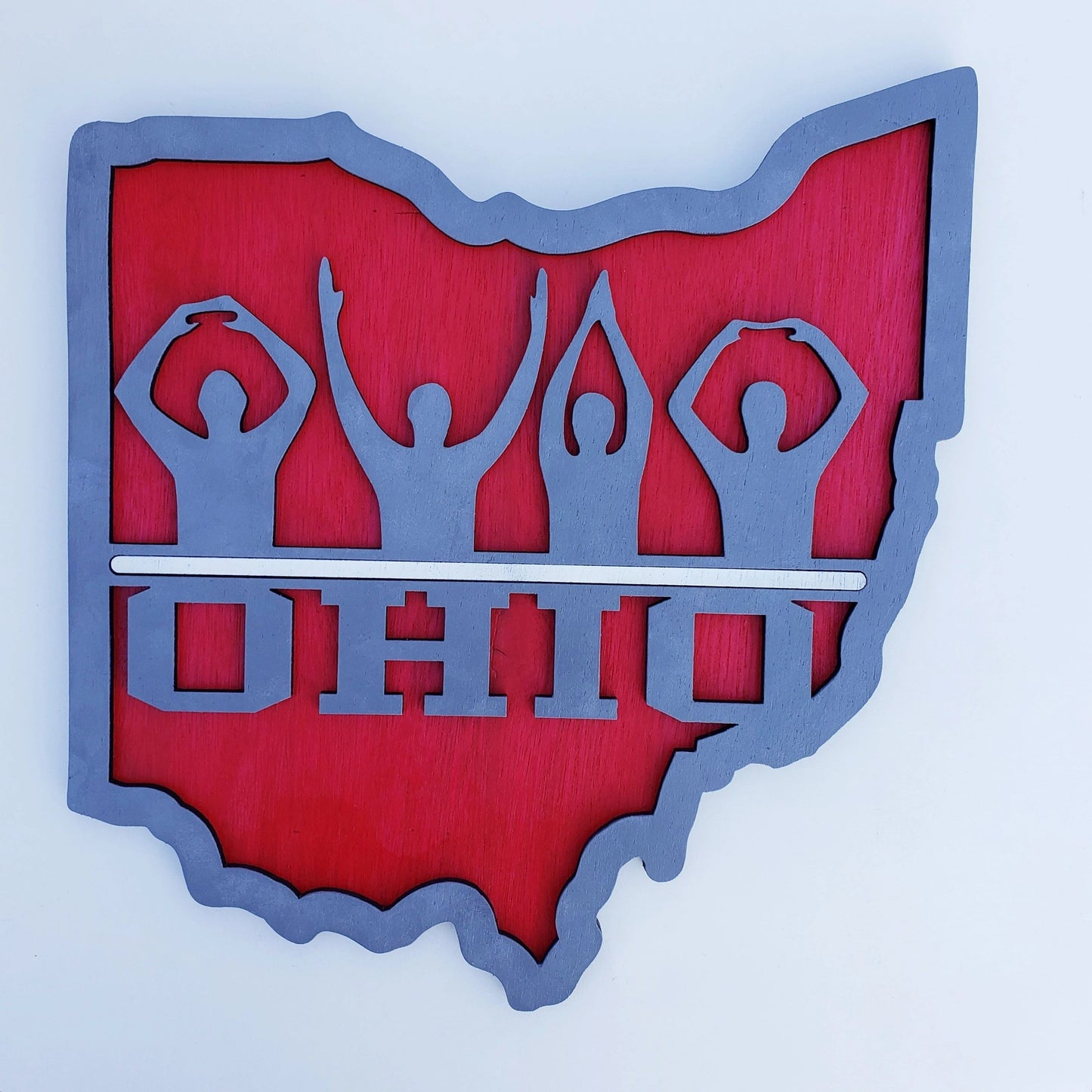 Ohio State Wall Sign, O-H-I-O Sign