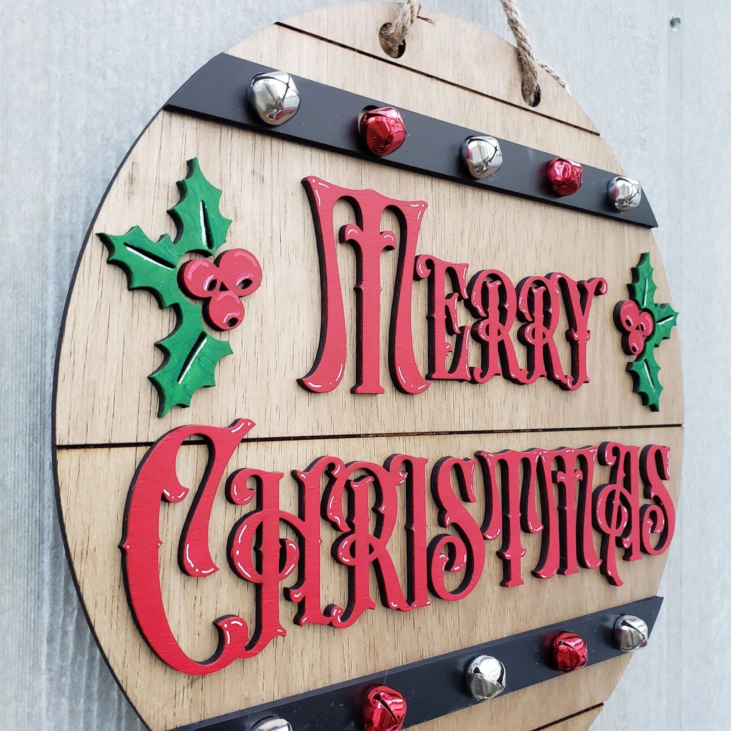 Merry Christmas, Wall Sign, Christmas Decor, Jingle Bells