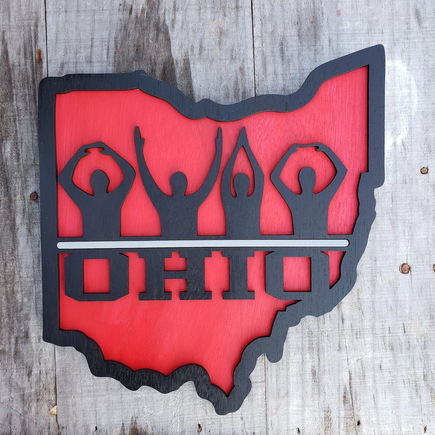 Ohio State Wall Sign, O-H-I-O Sign