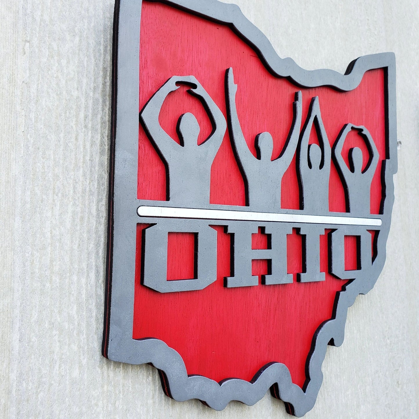 Ohio State Wall Sign, O-H-I-O Sign