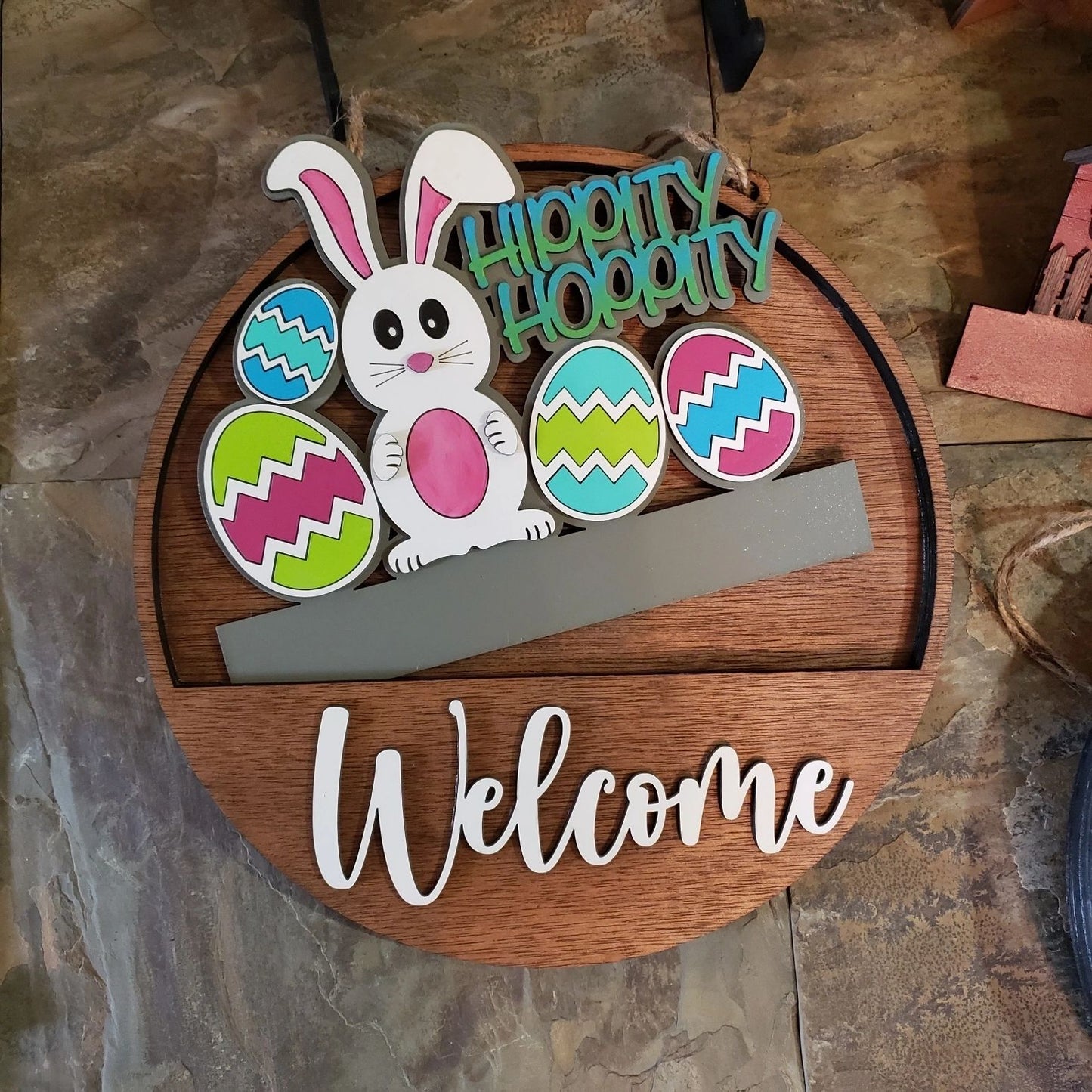 12" Welcome Interchangeable Holiday Sign Inserts- Easter Door Hanger