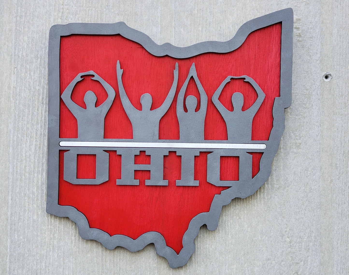 Ohio State Wall Sign, O-H-I-O Sign