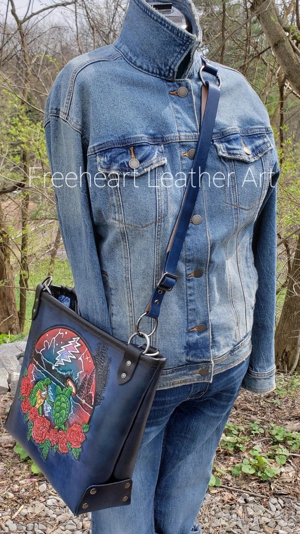 Leather Grateful Terrapin Lake Dead Tote Bag