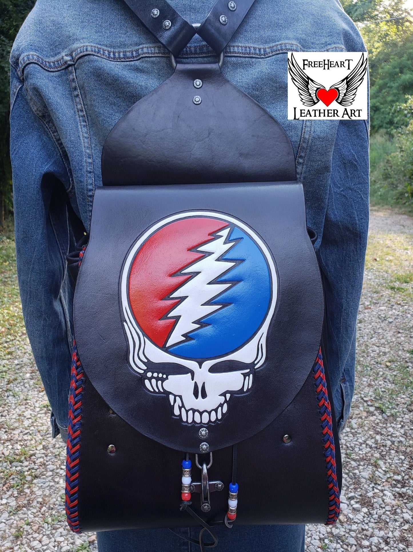 Leather Grateful Backpack Dead SYF