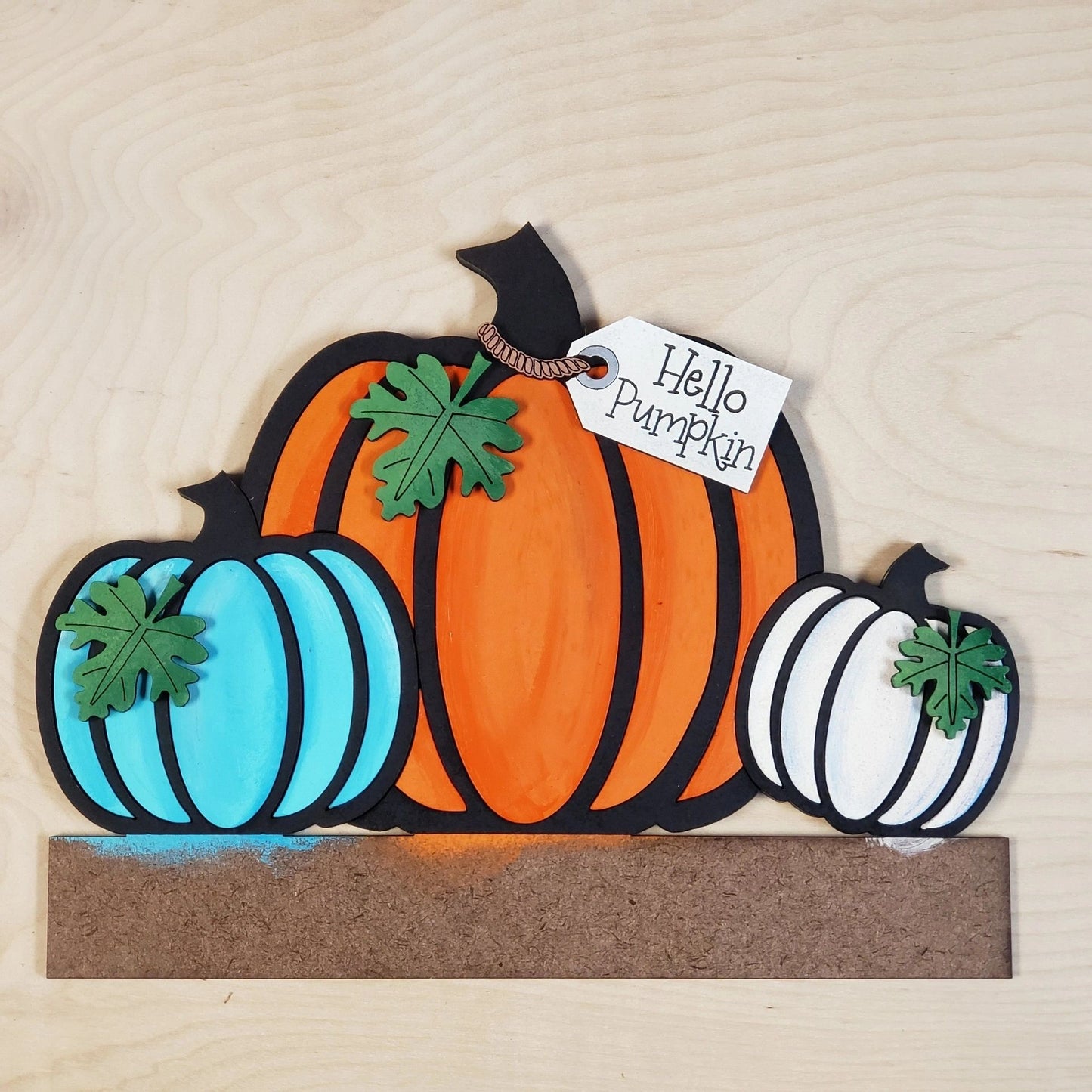 12" Welcome Interchangeable Sign Inserts- Fall Pumpkin Door Hanger