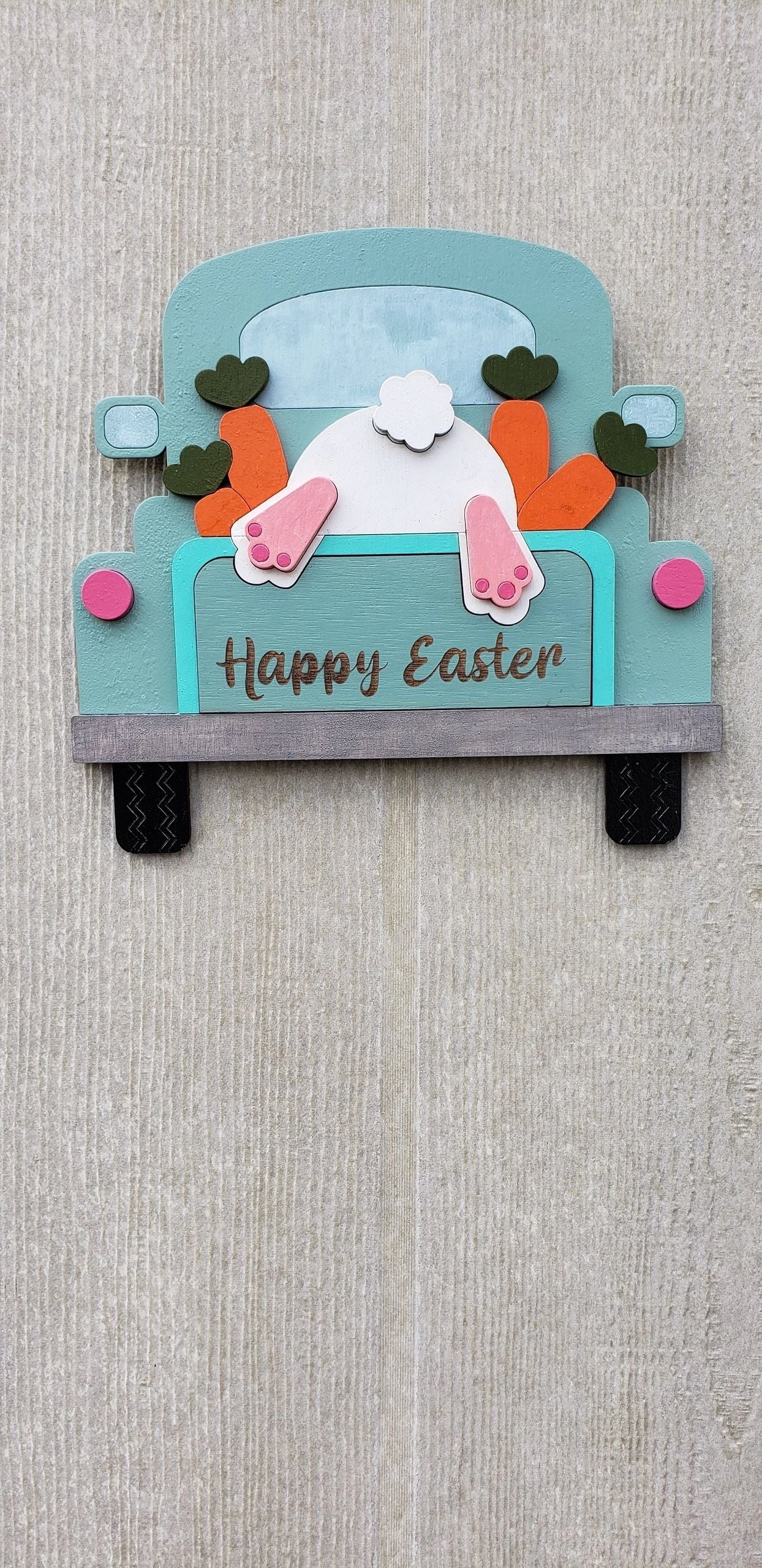 3D Easter Bunny Hopping Carrot Truck