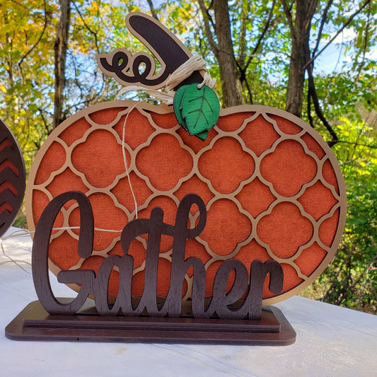 Gather Pumpkin Fall Decor, Thanksgiving Decor, Thanksgiving Table, Fall, Autumn, Gather, Pumpkin, Thanksgiving, Gather Sign