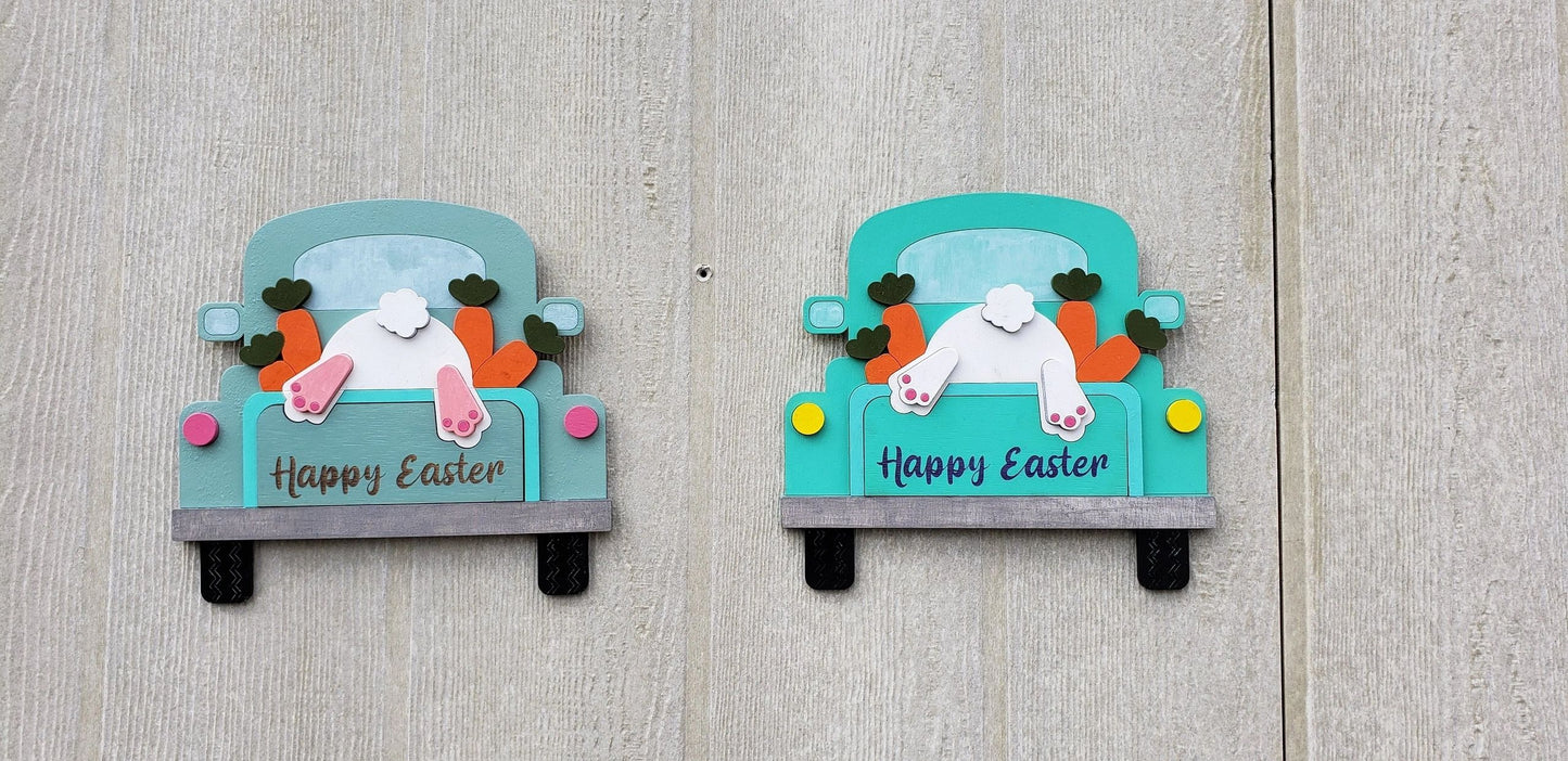 3D Easter Bunny Hopping Carrot Truck