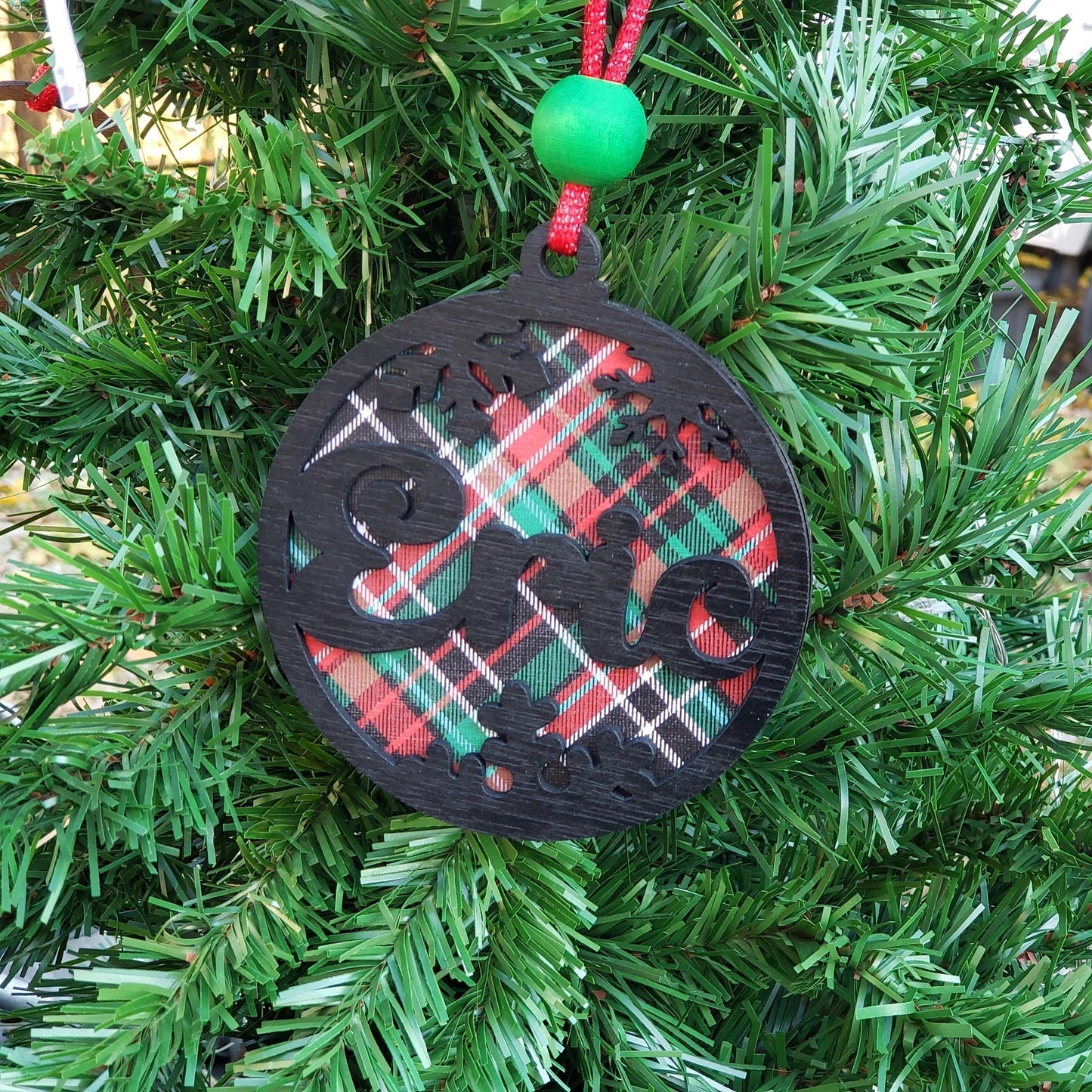 Custom Name Christmas Ornaments, Buffalo Check, Plaid, Buffalo, Christmas, Ornaments, Christmas Gift, Holidays, Personalized Gift