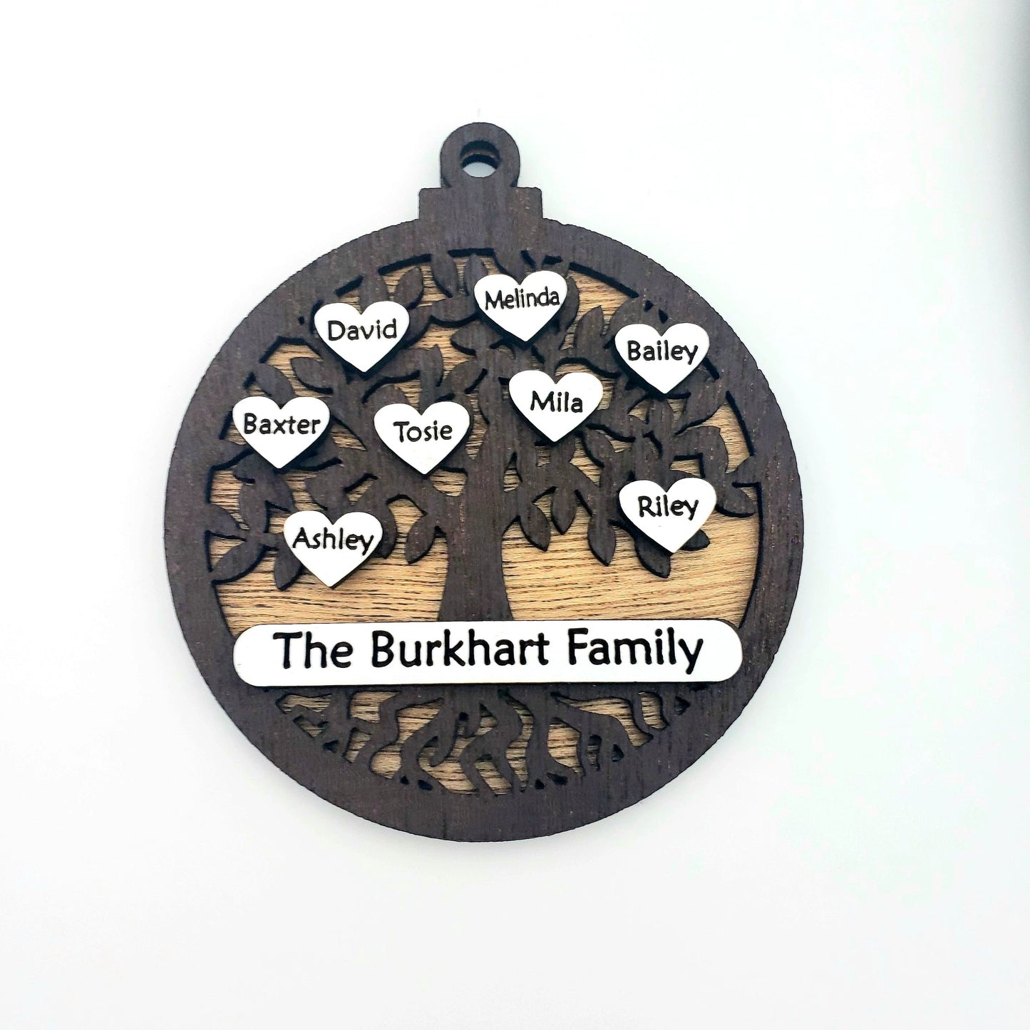 Family Tree Christmas Ornament, Personalized Family Tree Ornament